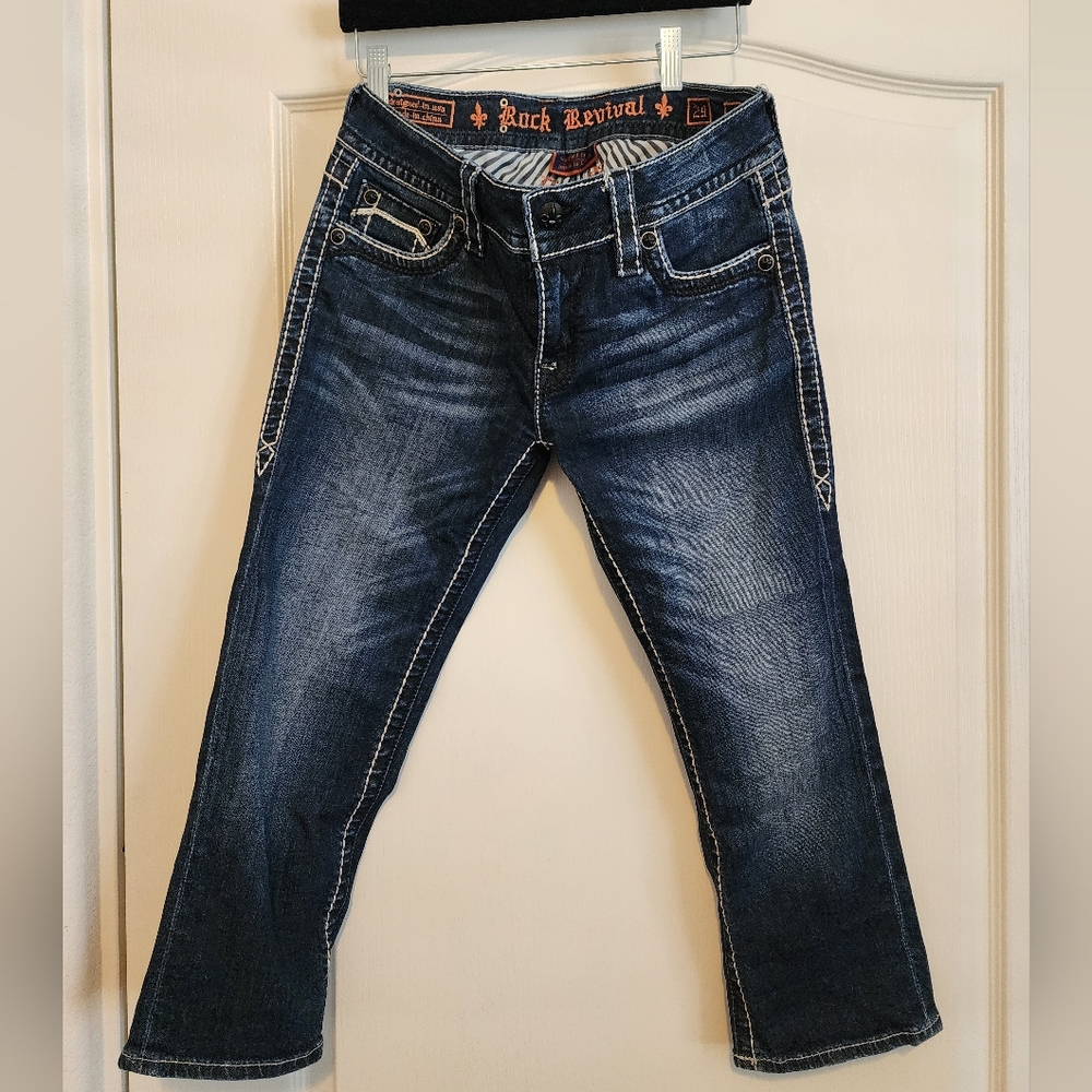 Rock Revival CELINE Blue Jean Capris